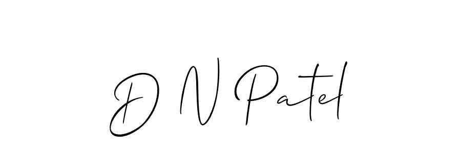 Similarly Allison_Script is the best handwritten signature design. Signature creator online .You can use it as an online autograph creator for name D N Patel. D N Patel signature style 2 images and pictures png