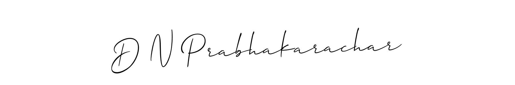 It looks lik you need a new signature style for name D N Prabhakarachar. Design unique handwritten (Allison_Script) signature with our free signature maker in just a few clicks. D N Prabhakarachar signature style 2 images and pictures png