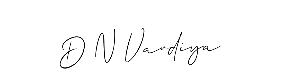 How to make D N Vavdiya signature? Allison_Script is a professional autograph style. Create handwritten signature for D N Vavdiya name. D N Vavdiya signature style 2 images and pictures png