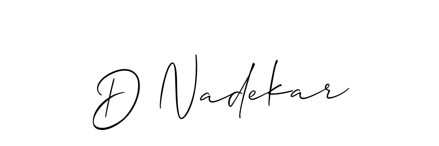 Check out images of Autograph of D Nadekar name. Actor D Nadekar Signature Style. Allison_Script is a professional sign style online. D Nadekar signature style 2 images and pictures png