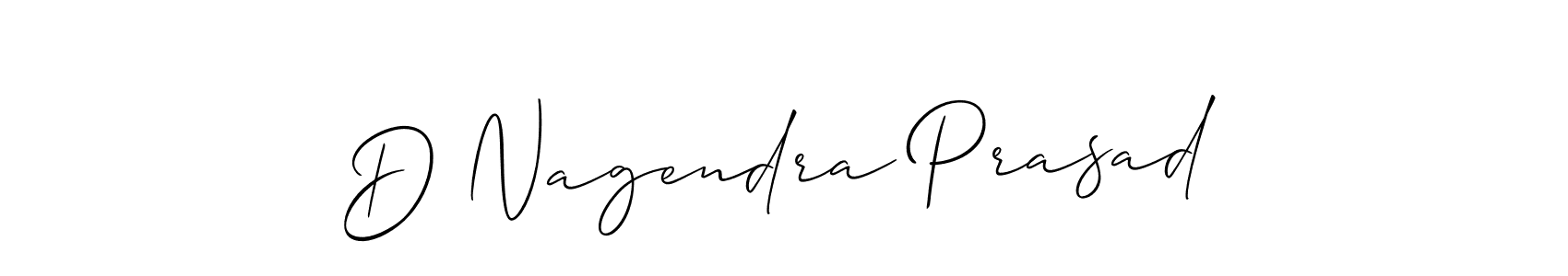 Create a beautiful signature design for name D Nagendra Prasad. With this signature (Allison_Script) fonts, you can make a handwritten signature for free. D Nagendra Prasad signature style 2 images and pictures png