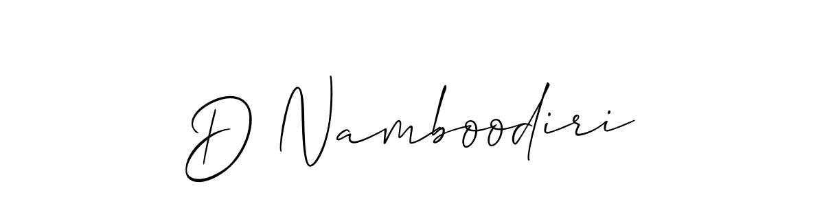 Also You can easily find your signature by using the search form. We will create D Namboodiri name handwritten signature images for you free of cost using Allison_Script sign style. D Namboodiri signature style 2 images and pictures png