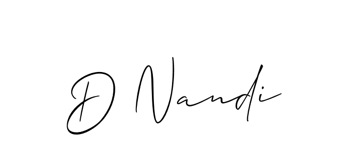 Make a beautiful signature design for name D Nandi. Use this online signature maker to create a handwritten signature for free. D Nandi signature style 2 images and pictures png