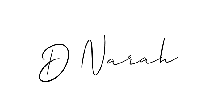 Also You can easily find your signature by using the search form. We will create D Narah name handwritten signature images for you free of cost using Allison_Script sign style. D Narah signature style 2 images and pictures png