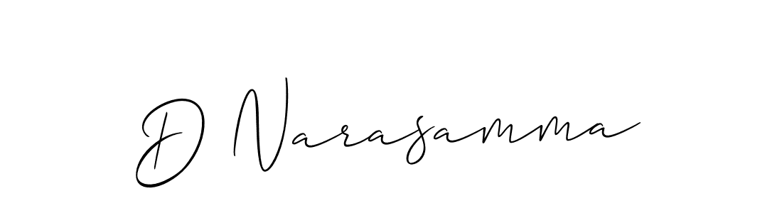 Create a beautiful signature design for name D Narasamma. With this signature (Allison_Script) fonts, you can make a handwritten signature for free. D Narasamma signature style 2 images and pictures png
