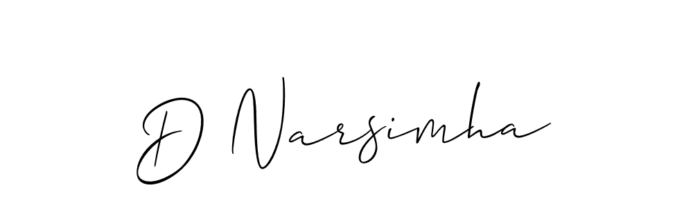 Also we have D Narsimha name is the best signature style. Create professional handwritten signature collection using Allison_Script autograph style. D Narsimha signature style 2 images and pictures png