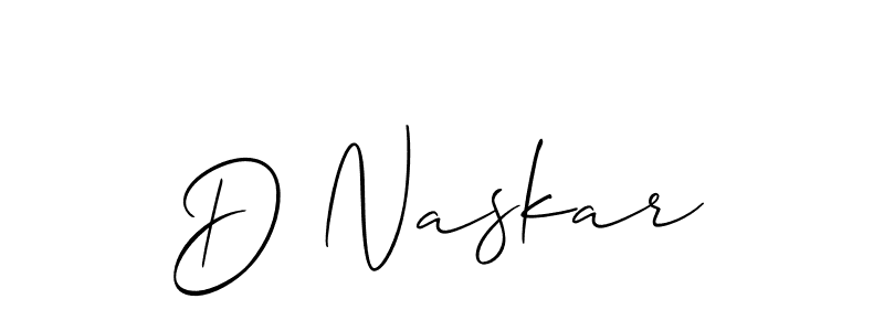 Make a beautiful signature design for name D Naskar. With this signature (Allison_Script) style, you can create a handwritten signature for free. D Naskar signature style 2 images and pictures png