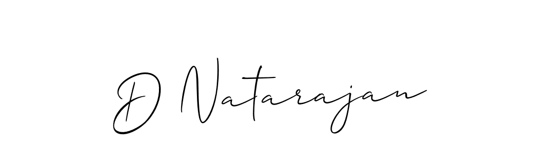 Create a beautiful signature design for name D Natarajan. With this signature (Allison_Script) fonts, you can make a handwritten signature for free. D Natarajan signature style 2 images and pictures png