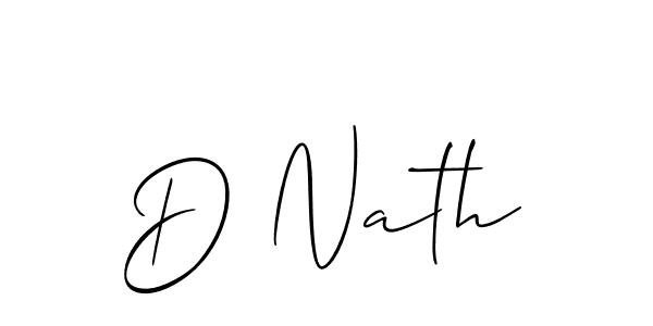 Also we have D Nath name is the best signature style. Create professional handwritten signature collection using Allison_Script autograph style. D Nath signature style 2 images and pictures png