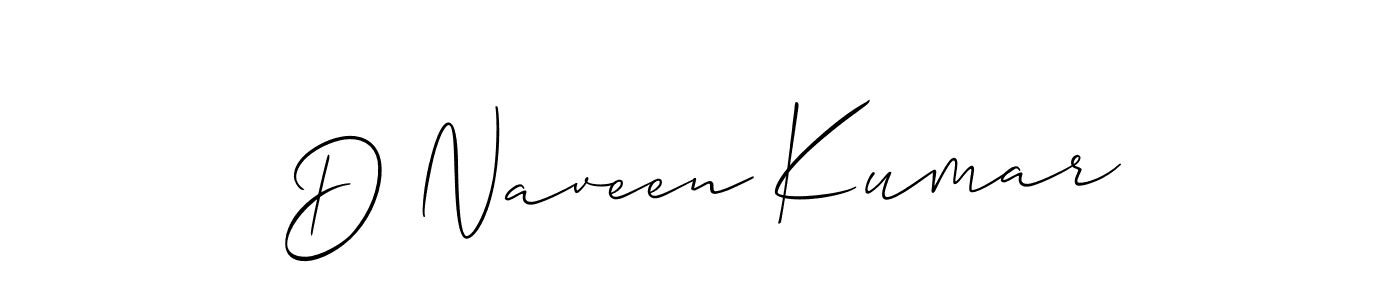 Also we have D Naveen Kumar name is the best signature style. Create professional handwritten signature collection using Allison_Script autograph style. D Naveen Kumar signature style 2 images and pictures png