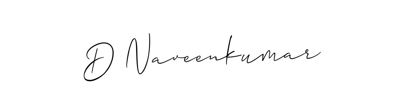 Use a signature maker to create a handwritten signature online. With this signature software, you can design (Allison_Script) your own signature for name D Naveenkumar. D Naveenkumar signature style 2 images and pictures png