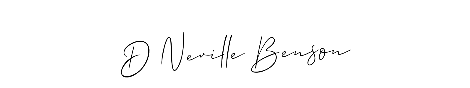 How to Draw D Neville Benson signature style? Allison_Script is a latest design signature styles for name D Neville Benson. D Neville Benson signature style 2 images and pictures png