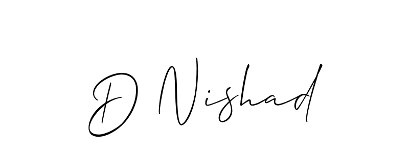Check out images of Autograph of D Nishad name. Actor D Nishad Signature Style. Allison_Script is a professional sign style online. D Nishad signature style 2 images and pictures png