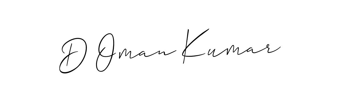 Create a beautiful signature design for name D Oman Kumar. With this signature (Allison_Script) fonts, you can make a handwritten signature for free. D Oman Kumar signature style 2 images and pictures png