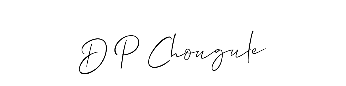 Create a beautiful signature design for name D P Chougule. With this signature (Allison_Script) fonts, you can make a handwritten signature for free. D P Chougule signature style 2 images and pictures png