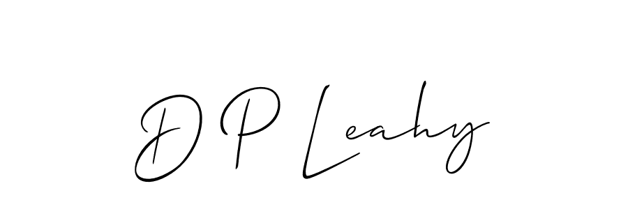 Create a beautiful signature design for name D P Leahy. With this signature (Allison_Script) fonts, you can make a handwritten signature for free. D P Leahy signature style 2 images and pictures png