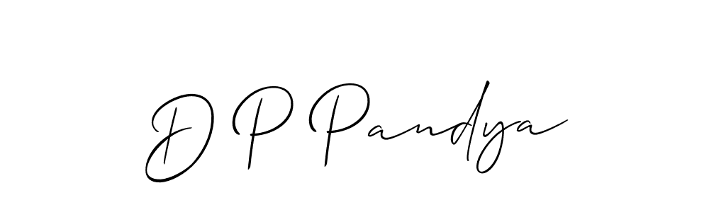 How to Draw D P Pandya signature style? Allison_Script is a latest design signature styles for name D P Pandya. D P Pandya signature style 2 images and pictures png