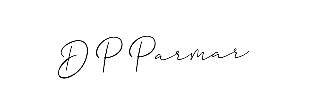 Use a signature maker to create a handwritten signature online. With this signature software, you can design (Allison_Script) your own signature for name D P Parmar. D P Parmar signature style 2 images and pictures png