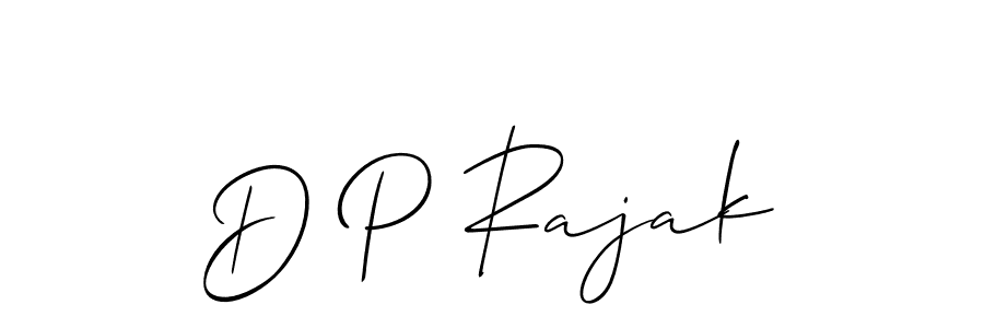 Create a beautiful signature design for name D P Rajak. With this signature (Allison_Script) fonts, you can make a handwritten signature for free. D P Rajak signature style 2 images and pictures png