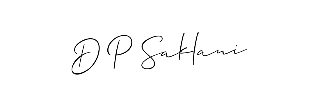 You should practise on your own different ways (Allison_Script) to write your name (D P Saklani) in signature. don't let someone else do it for you. D P Saklani signature style 2 images and pictures png