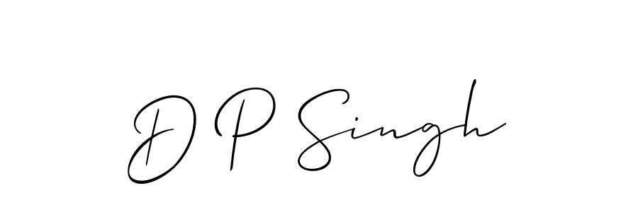 Make a beautiful signature design for name D P Singh. With this signature (Allison_Script) style, you can create a handwritten signature for free. D P Singh signature style 2 images and pictures png