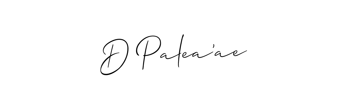 Make a beautiful signature design for name D Palea’ae. With this signature (Allison_Script) style, you can create a handwritten signature for free. D Palea’ae signature style 2 images and pictures png