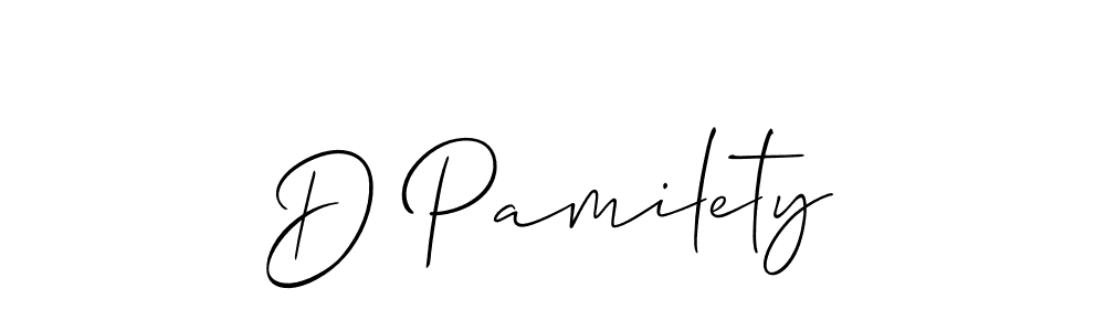 Use a signature maker to create a handwritten signature online. With this signature software, you can design (Allison_Script) your own signature for name D Pamilety. D Pamilety signature style 2 images and pictures png