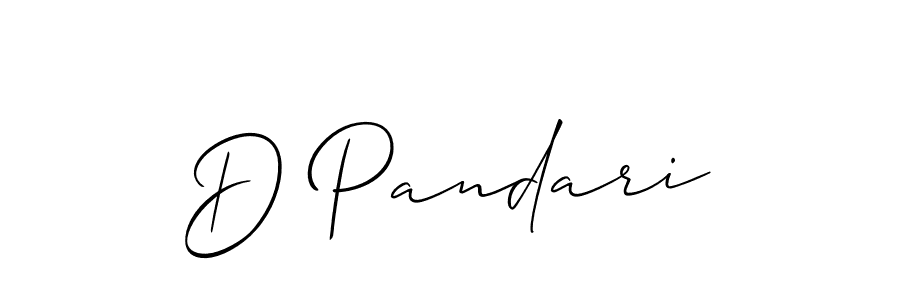 Design your own signature with our free online signature maker. With this signature software, you can create a handwritten (Allison_Script) signature for name D Pandari. D Pandari signature style 2 images and pictures png