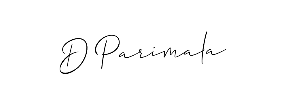 Also we have D Parimala name is the best signature style. Create professional handwritten signature collection using Allison_Script autograph style. D Parimala signature style 2 images and pictures png