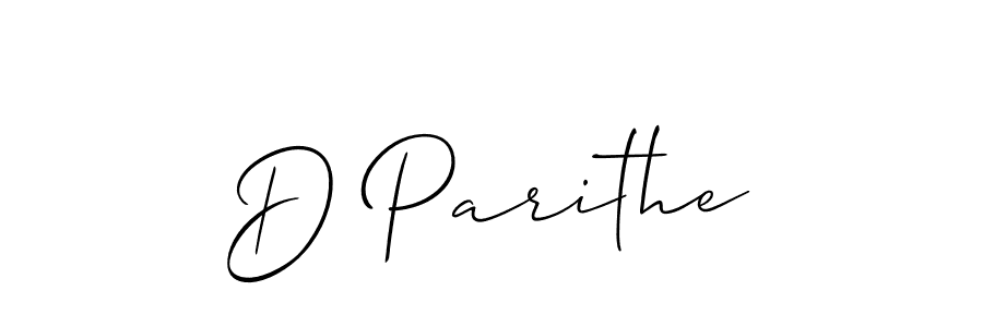 Design your own signature with our free online signature maker. With this signature software, you can create a handwritten (Allison_Script) signature for name D Parithe. D Parithe signature style 2 images and pictures png