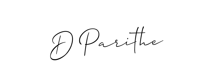 Design your own signature with our free online signature maker. With this signature software, you can create a handwritten (Allison_Script) signature for name D Parithe. D Parithe signature style 2 images and pictures png