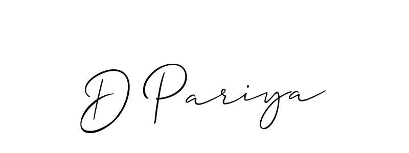 Make a beautiful signature design for name D Pariya. Use this online signature maker to create a handwritten signature for free. D Pariya signature style 2 images and pictures png