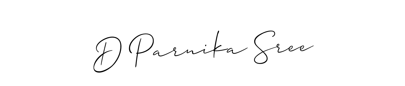 Make a beautiful signature design for name D Parnika Sree. With this signature (Allison_Script) style, you can create a handwritten signature for free. D Parnika Sree signature style 2 images and pictures png