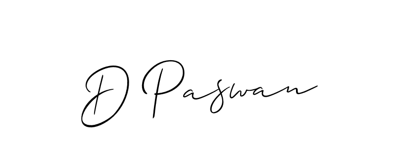 You should practise on your own different ways (Allison_Script) to write your name (D Paswan) in signature. don't let someone else do it for you. D Paswan signature style 2 images and pictures png