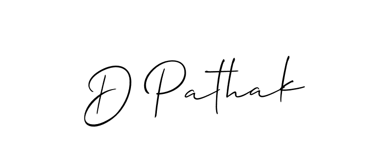 How to make D Pathak signature? Allison_Script is a professional autograph style. Create handwritten signature for D Pathak name. D Pathak signature style 2 images and pictures png