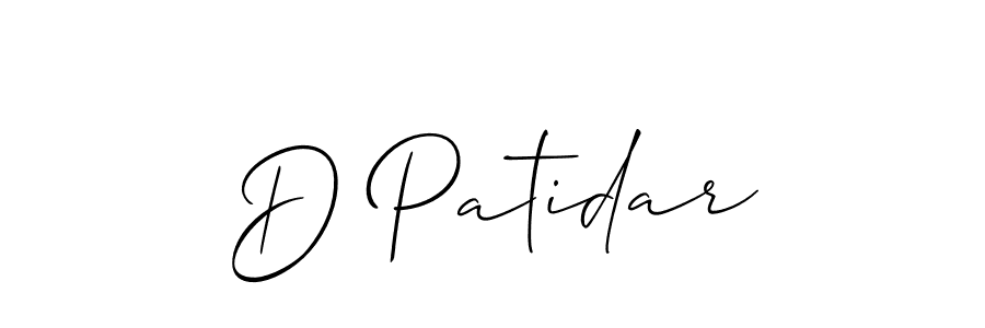 Create a beautiful signature design for name D Patidar. With this signature (Allison_Script) fonts, you can make a handwritten signature for free. D Patidar signature style 2 images and pictures png