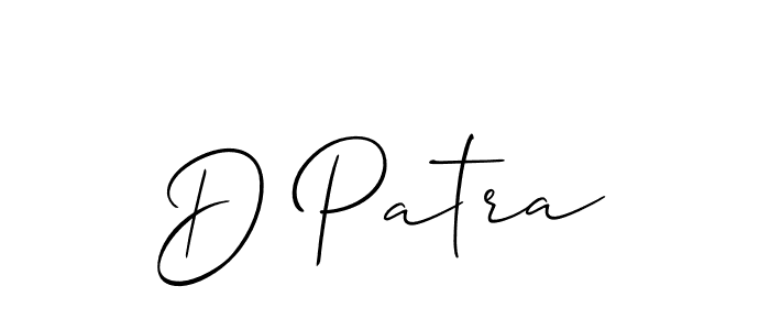 How to Draw D Patra signature style? Allison_Script is a latest design signature styles for name D Patra. D Patra signature style 2 images and pictures png