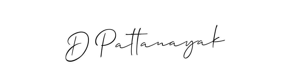 The best way (Allison_Script) to make a short signature is to pick only two or three words in your name. The name D Pattanayak include a total of six letters. For converting this name. D Pattanayak signature style 2 images and pictures png