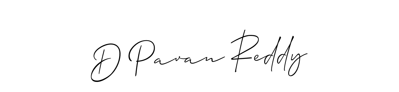 How to make D Pavan Reddy signature? Allison_Script is a professional autograph style. Create handwritten signature for D Pavan Reddy name. D Pavan Reddy signature style 2 images and pictures png