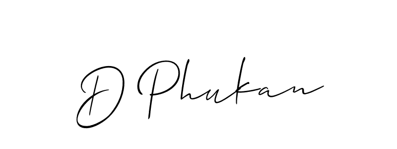 Check out images of Autograph of D Phukan name. Actor D Phukan Signature Style. Allison_Script is a professional sign style online. D Phukan signature style 2 images and pictures png