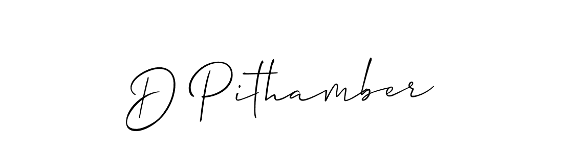 How to make D Pithamber name signature. Use Allison_Script style for creating short signs online. This is the latest handwritten sign. D Pithamber signature style 2 images and pictures png