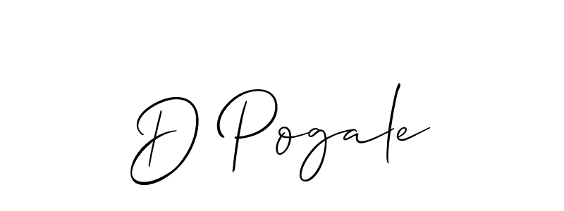 Also You can easily find your signature by using the search form. We will create D Pogale name handwritten signature images for you free of cost using Allison_Script sign style. D Pogale signature style 2 images and pictures png