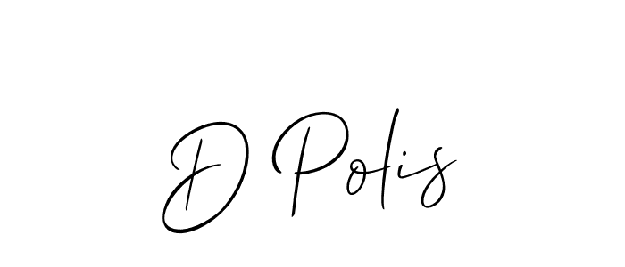 How to make D Polis signature? Allison_Script is a professional autograph style. Create handwritten signature for D Polis name. D Polis signature style 2 images and pictures png