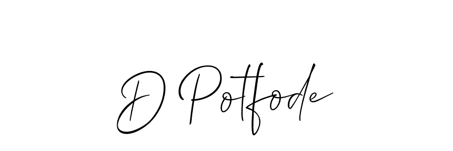 Make a beautiful signature design for name D Potfode. With this signature (Allison_Script) style, you can create a handwritten signature for free. D Potfode signature style 2 images and pictures png