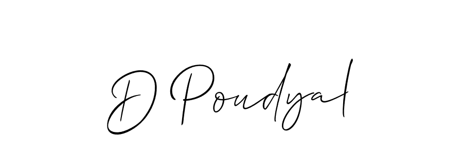 This is the best signature style for the D Poudyal name. Also you like these signature font (Allison_Script). Mix name signature. D Poudyal signature style 2 images and pictures png