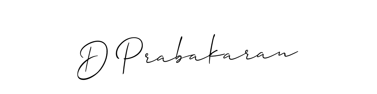 Create a beautiful signature design for name D Prabakaran. With this signature (Allison_Script) fonts, you can make a handwritten signature for free. D Prabakaran signature style 2 images and pictures png