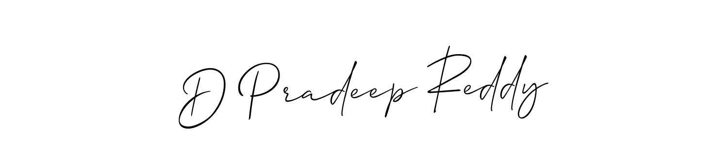 How to make D Pradeep Reddy signature? Allison_Script is a professional autograph style. Create handwritten signature for D Pradeep Reddy name. D Pradeep Reddy signature style 2 images and pictures png