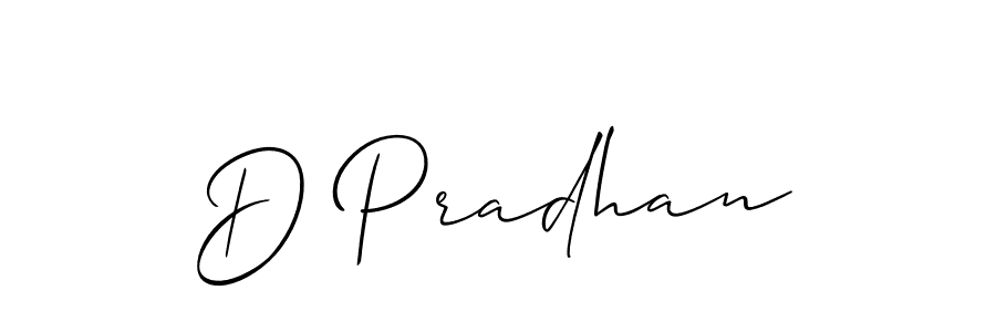 How to make D Pradhan signature? Allison_Script is a professional autograph style. Create handwritten signature for D Pradhan name. D Pradhan signature style 2 images and pictures png
