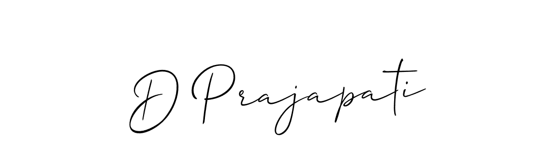 Make a beautiful signature design for name D Prajapati. With this signature (Allison_Script) style, you can create a handwritten signature for free. D Prajapati signature style 2 images and pictures png
