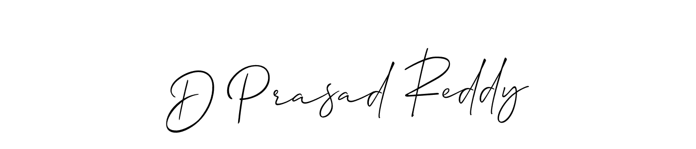Design your own signature with our free online signature maker. With this signature software, you can create a handwritten (Allison_Script) signature for name D Prasad Reddy. D Prasad Reddy signature style 2 images and pictures png